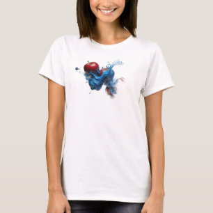 Daring Blue Abstract Apple Trendy Tee