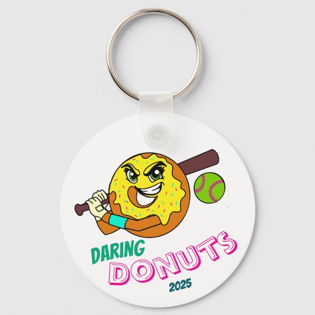 Daring Doughnuts - Softball Bag Keychain (Front)