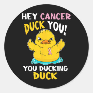 Daring Duckie - Breast Cancer Warrior  Classic Round Sticker