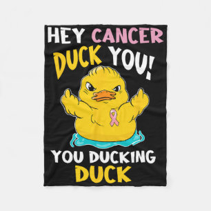 Daring Duckie - Breast Cancer Warrior  Fleece Blanket
