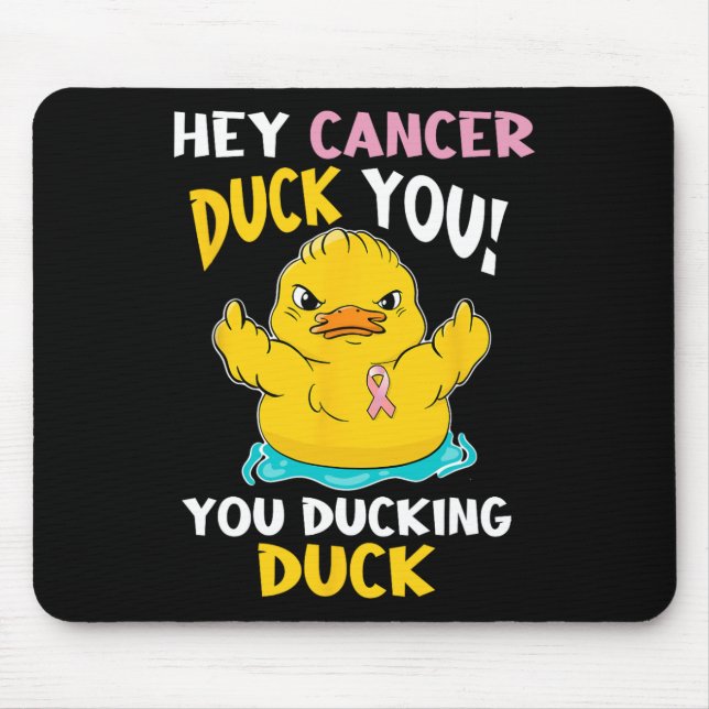 Daring Duckie - Breast Cancer Warrior  Mouse Mat (Front)