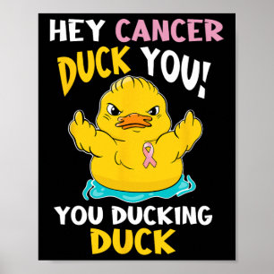 Daring Duckie - Breast Cancer Warrior  Poster