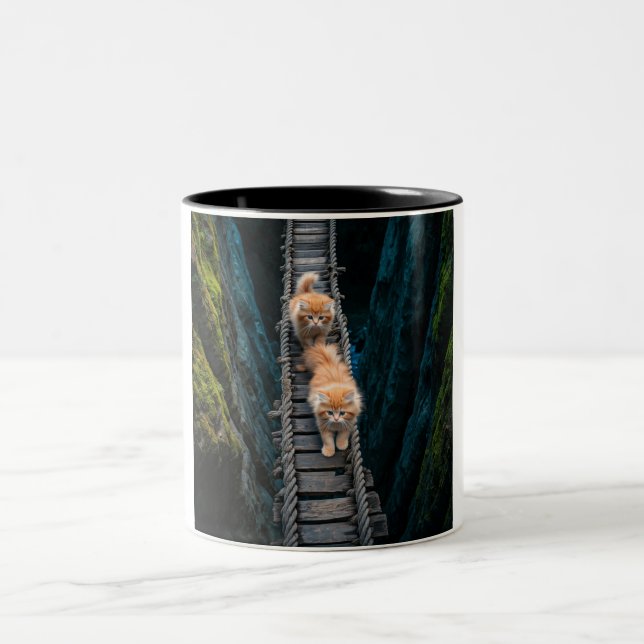 Daring Duo Cat Adventure Mug (Center)