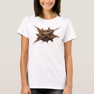 Daring Red Abstract Stars Fashion Print T-Shirt