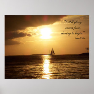 "Daring to Begin" Sailing Poster