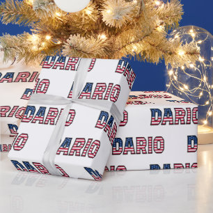 Dario Vorname Name USA US Geschenkpapier Papier Wrapping Paper