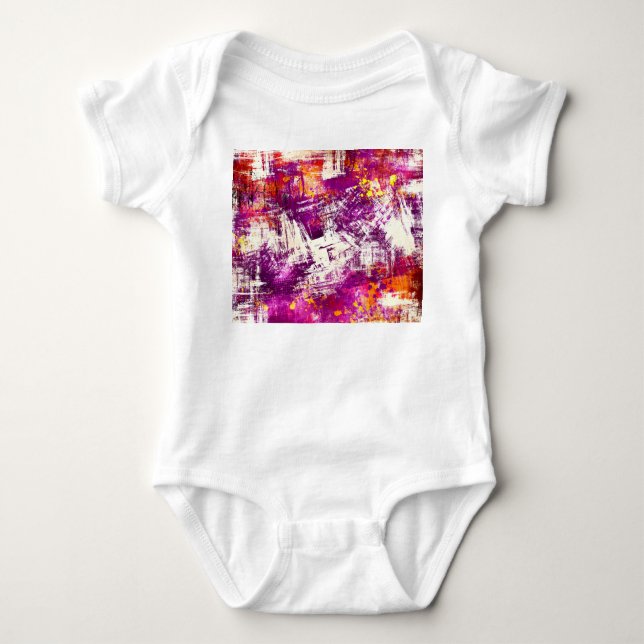 Dark Abstract Blots Background Baby Bodysuit (Front)