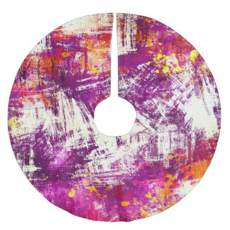 Dark Abstract Blots Background Brushed Polyester Tree Skirt