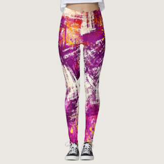Dark Abstract Blots Background Leggings