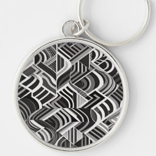 dark abstract pattern keychain