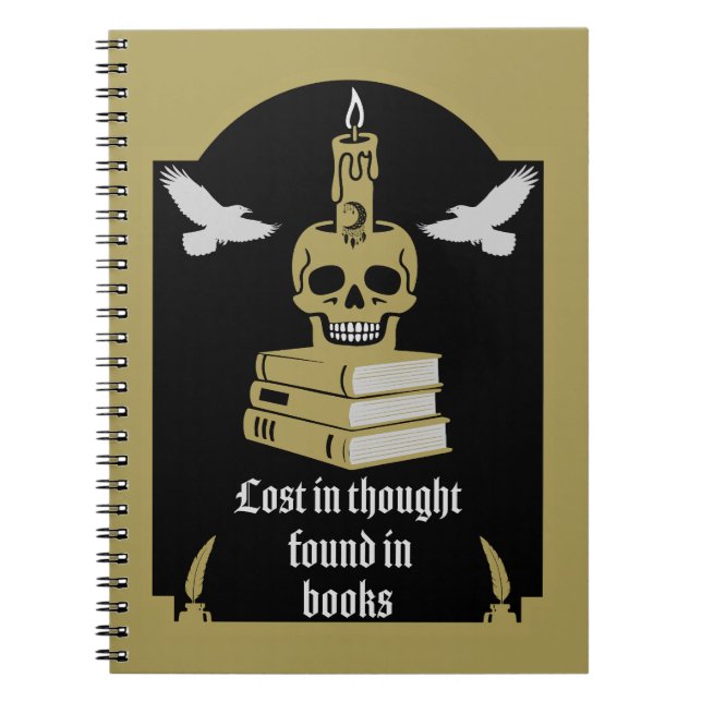 Dark Academia Aesthetic Notebook (Front)
