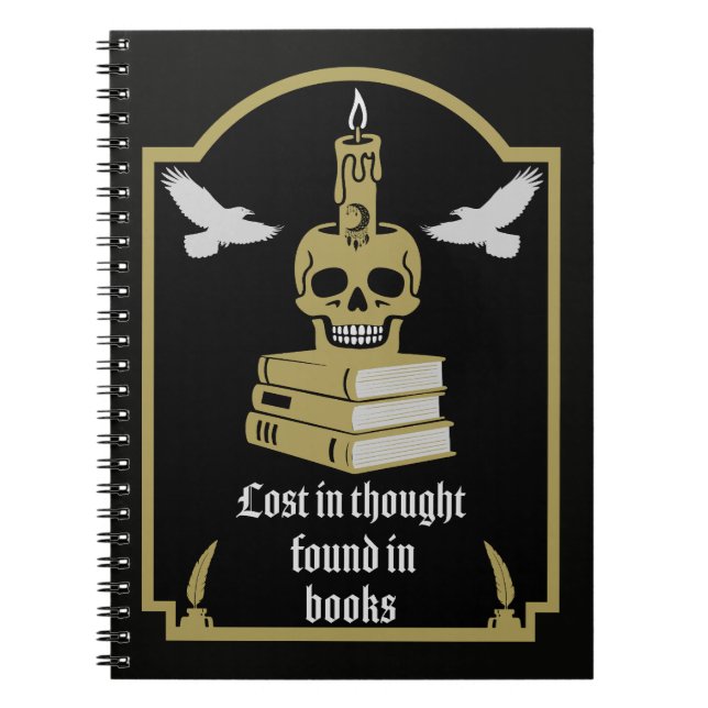 Dark Academia Aesthetic Notebook (Front)