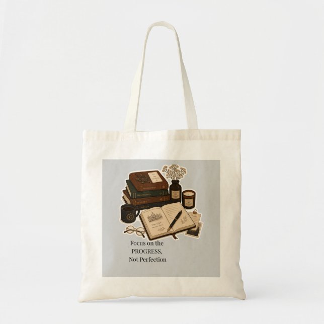 Dark Academia Aesthetic Study Planner  Tote Bag (Front)