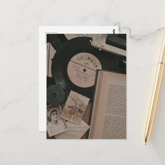 Dark Academia Aesthetic vintage objects Postcard (Front/Back In Situ)