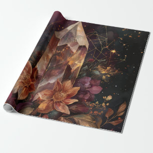 Dark Academia Amethyst Celestial Design Wrapping Paper