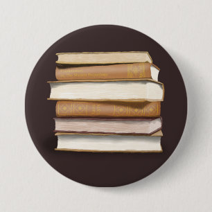 Dark Academia Antique Books 7.5 Cm Round Badge
