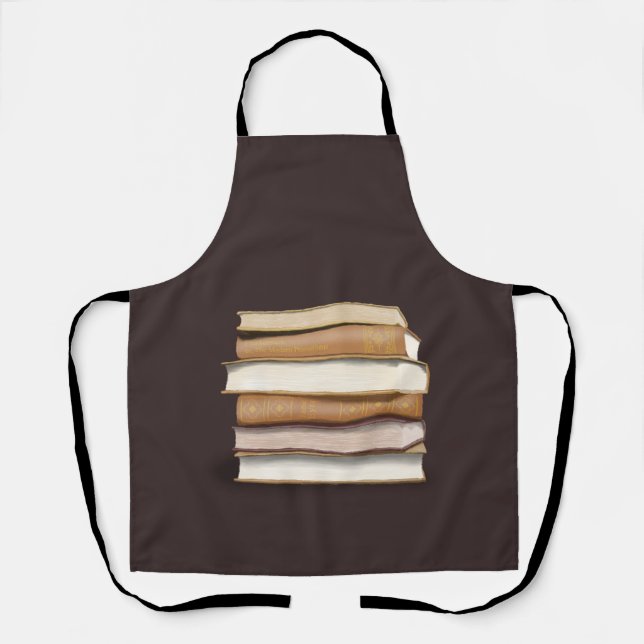Dark Academia Antique Books Apron (Front)