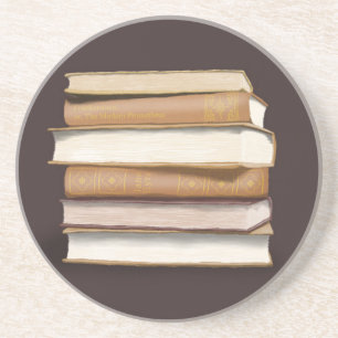 Dark Academia Antique Books Coaster
