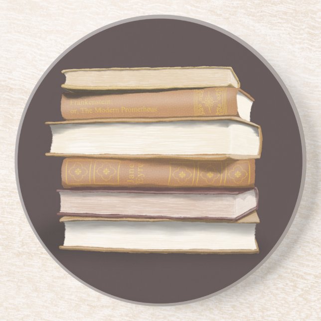 Dark Academia Antique Books Coaster (Front)