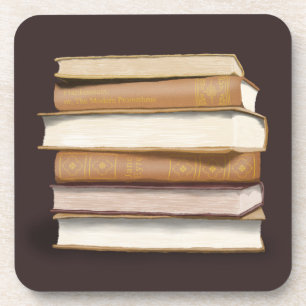 Dark Academia Antique Books Coaster