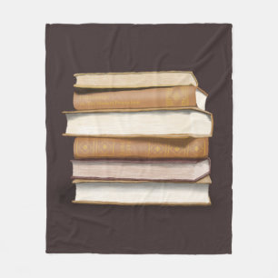 Dark Academia Antique Books Fleece Blanket