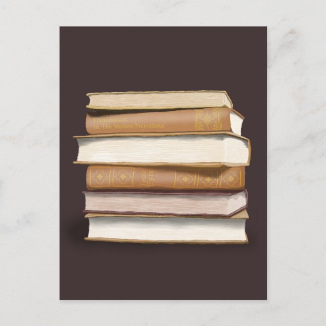 Dark Academia Antique Books Postcard (Front)