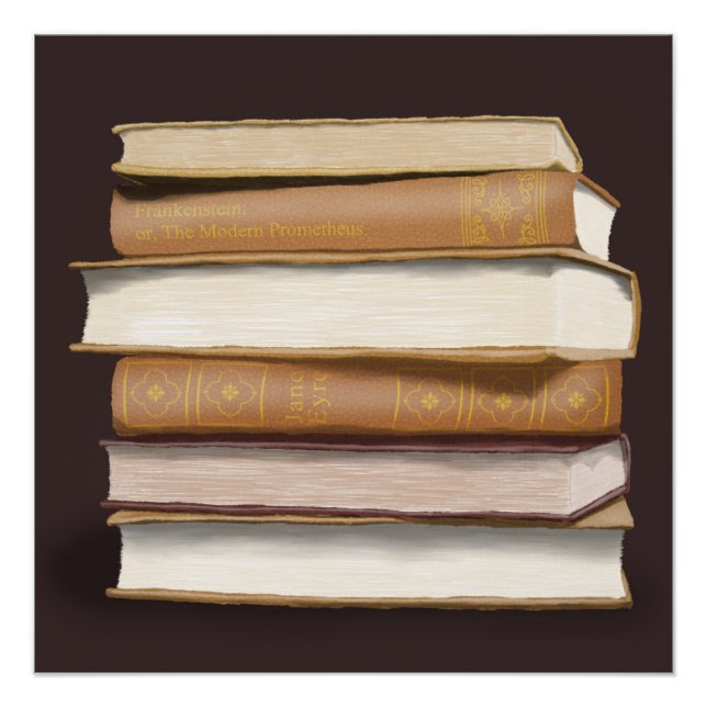 Dark Academia Antique Books Poster (Front)