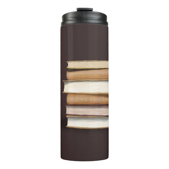 Dark Academia Antique Books Thermal Tumbler (Front)