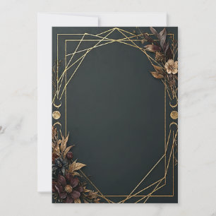 Dark Academia Boho Wedding Invitation