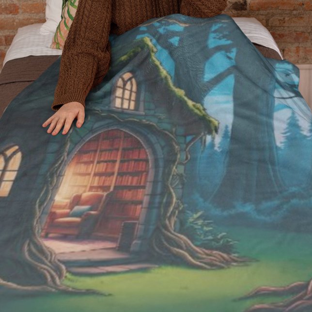 Dark Academia = Book Lover Gift Fleece Blanket (Creator Uploaded)
