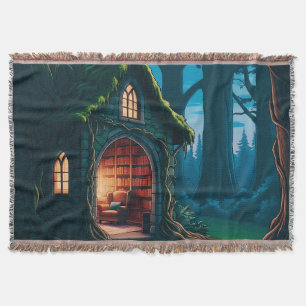 Dark Academia = Book Lover Gift Throw Blanket