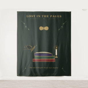 Dark Academia Book Lover Tapestry
