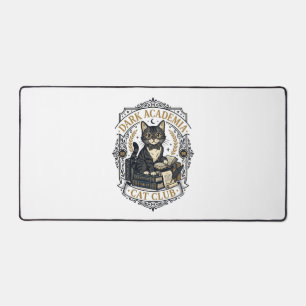 Dark Academia Cat Cat Dad Gift Idea - Dark Academi Desk Mat