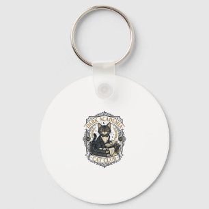 Dark Academia Cat Cat Dad Gift Idea - Dark Academi Key Ring
