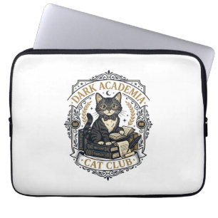 Dark Academia Cat Cat Dad Gift Idea - Dark Academi Laptop Sleeve