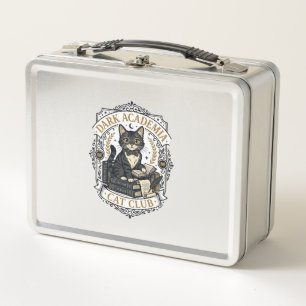 Dark Academia Cat Cat Dad Gift Idea - Dark Academi Metal Lunch Box