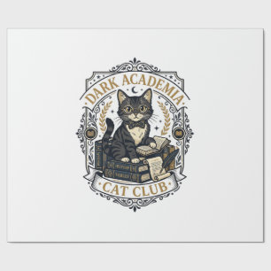 Dark Academia Cat Cat Dad Gift Idea - Dark Academi Wrapping Paper