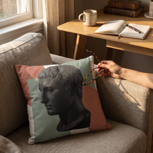 Dark Academia Classical Stoic Bust Art Cushion