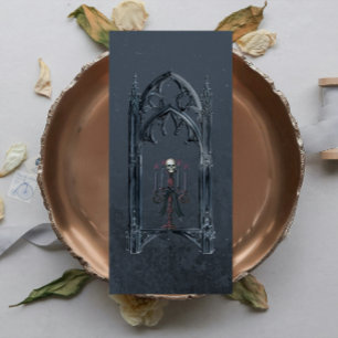 Dark Academia Gothic Frame Custom Name Bookmark Invitation
