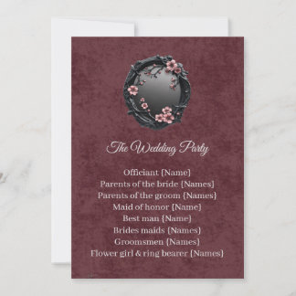 Dark Academia Gothic Mirror Procession Card
