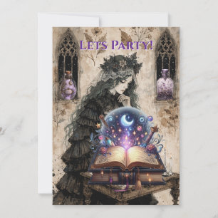 Dark academia Gothoc Halloween Party Invitation