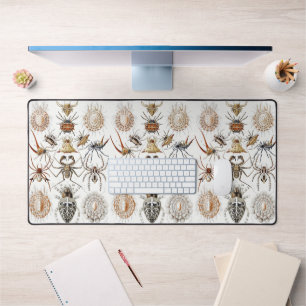 Dark Academia Haeckel Vintage Spider Symmetry Art Desk Mat