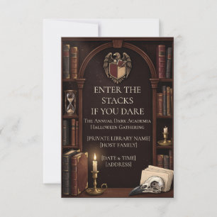 Dark Academia Halloween Invitation Vintage