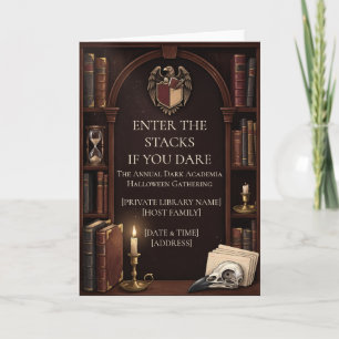 Dark Academia Halloween Invitation Vintage