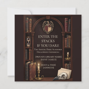Dark Academia Halloween Vintage Holiday Card