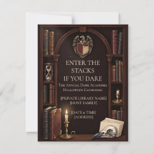 Dark Academia Halloween Vintage RSVP Card