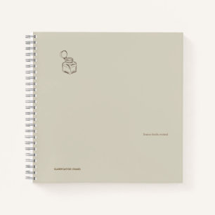 Dark Academia Ink Pot – Minimalist Vintage Library Notebook