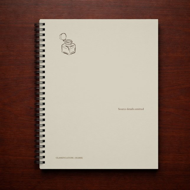 Dark Academia Ink Pot – Minimalist Vintage Library Notebook (Creator Uploaded)