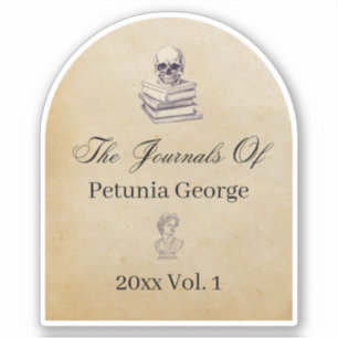 Dark Academia Journal Bookplate Sticker