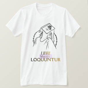 Dark Academia Latin Quote Line Art T-Shirt